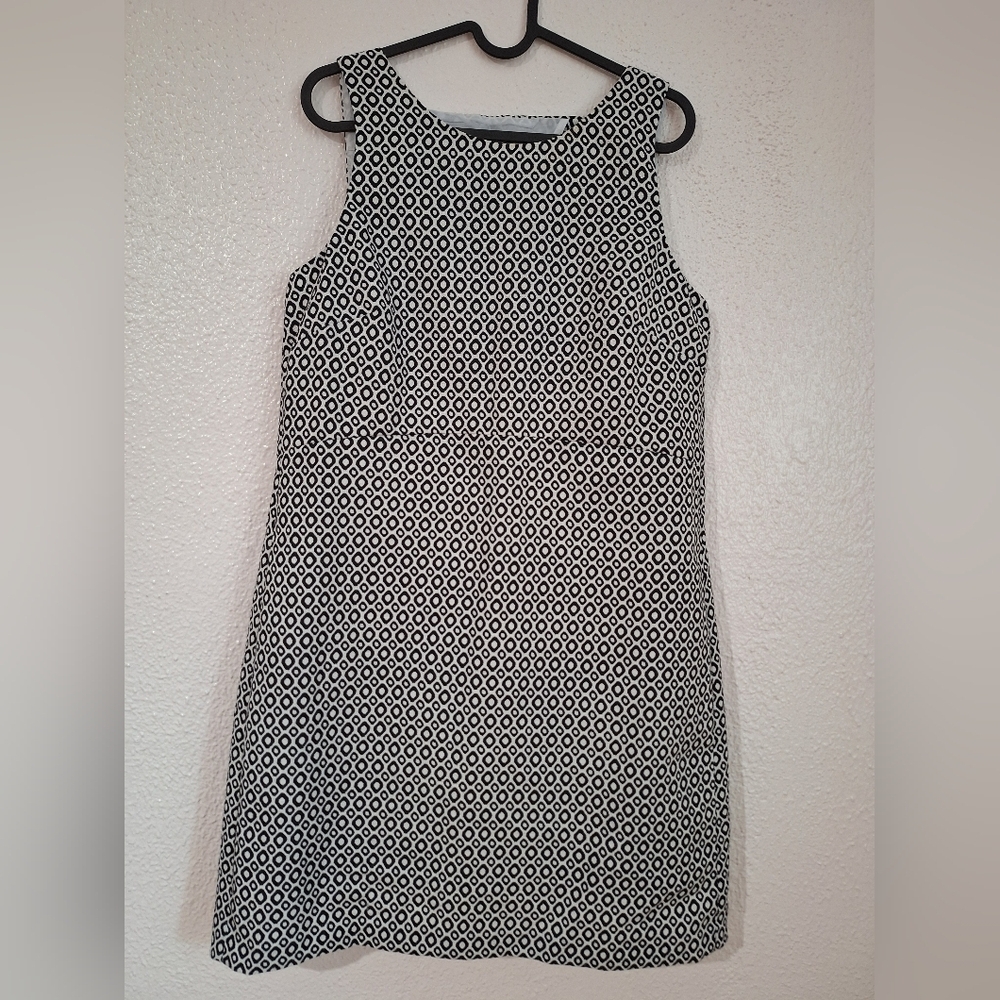 NWT J.CREW Black and White Sheath Halter Dress